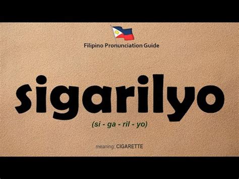 sigarilyo in english|Sigarilyo in English .